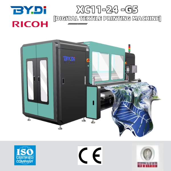 digital textile/fabric printing machine with 24 pcs ricoh G5 print-heads