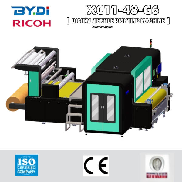 Fabric printing machine with 48 pieces of G6 ricoh printing heads