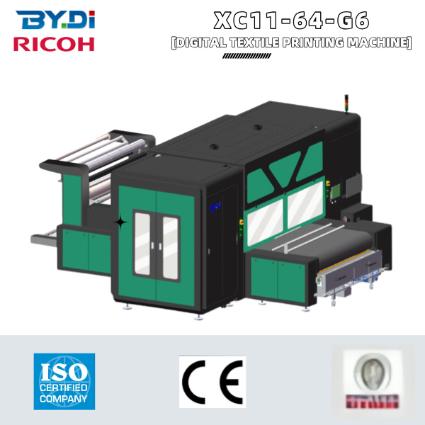 The High Speed Digital Textile Printer For 64 Pcs Of Ricoh G6 Print-heads