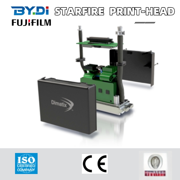 Starfire print-head for thick fabric/carpet