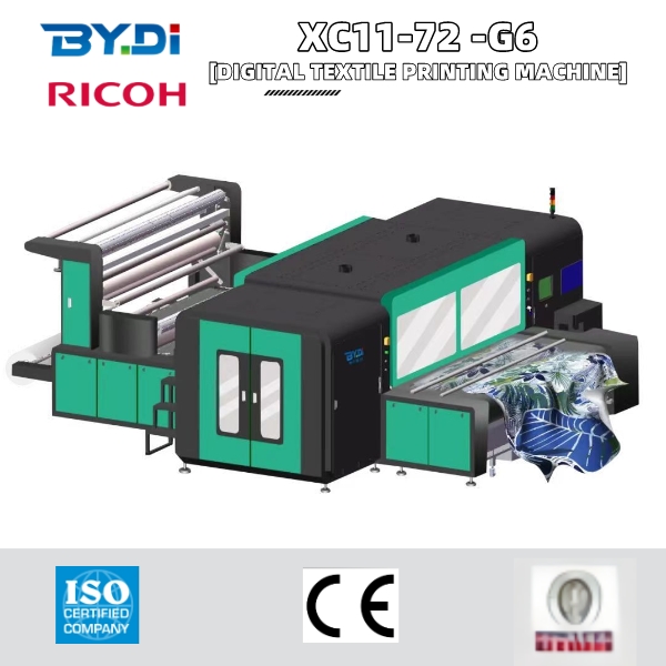 THE NEW/THE LASTEST DIGITAL TEXTILE PRINTING MACHINE WITH 72 RICOH PRINT-HEADS FROM BYDI