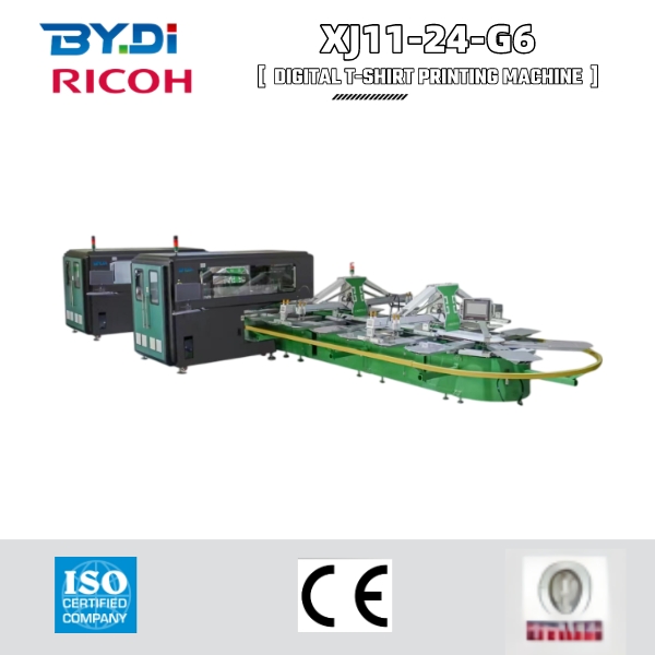 Oval Digital T-shirt Printer with 24 Pieces of Ricoh Heads